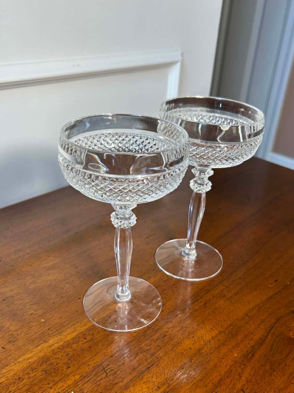 Riekes-Crisa lead crystal champagne coupes - Picture 2 of 10